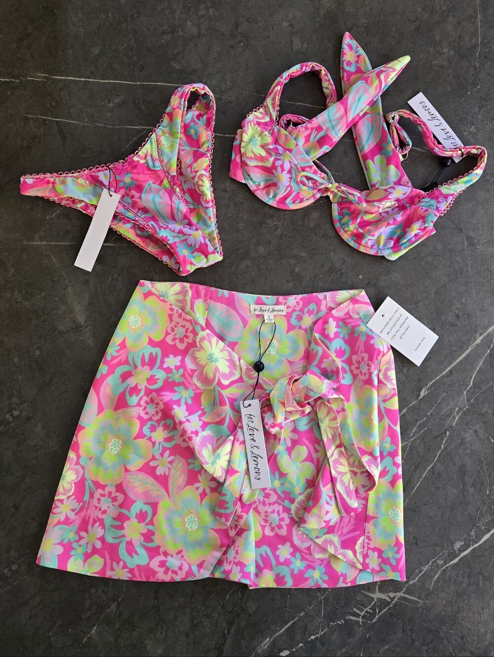 { For Love & Lemons } 3 Piece Swim Set